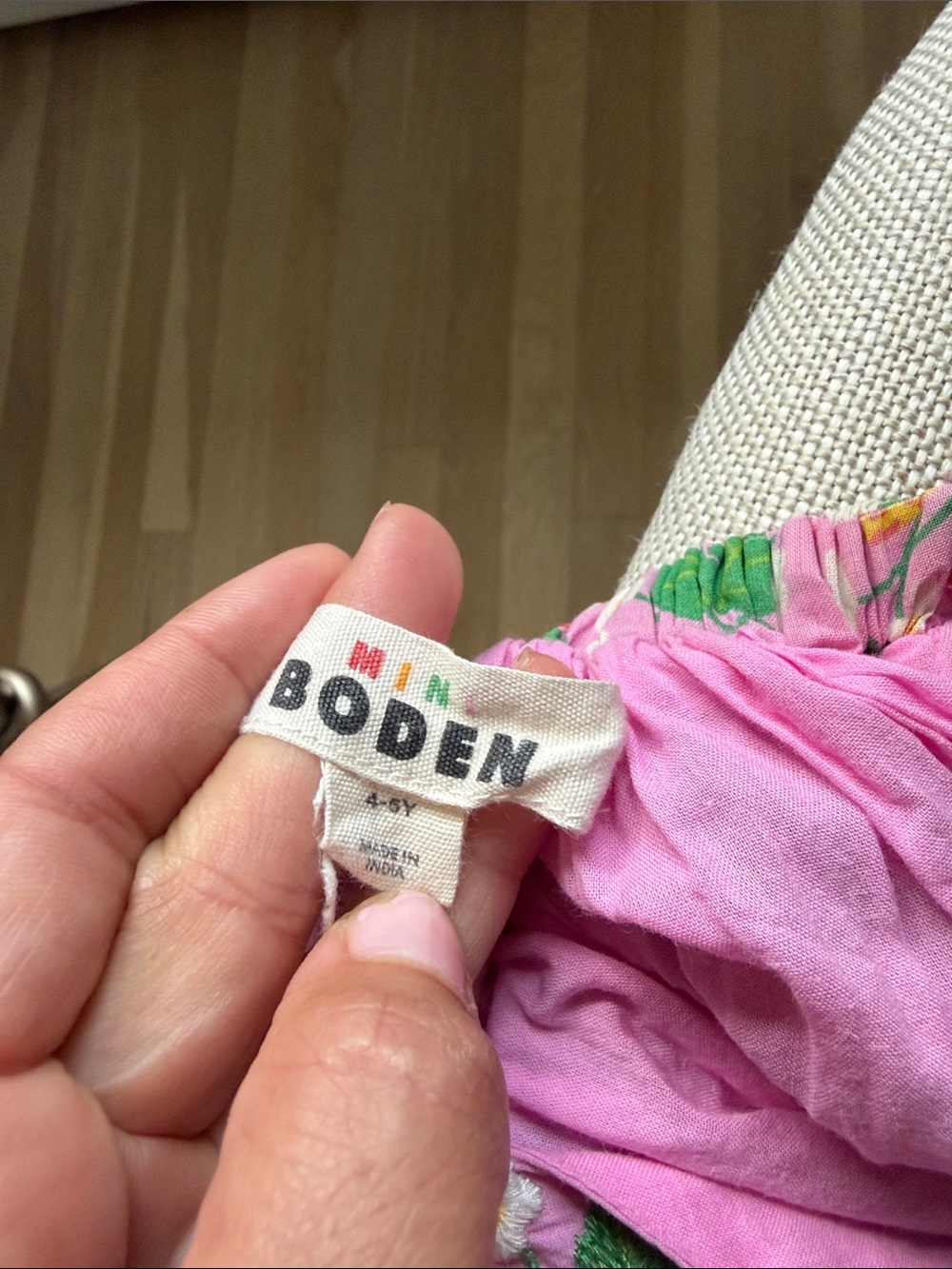 Mini Boden Pink Striped Embroidered Sundress with Sea Motifs, 2 pc bundle - Picture 4 of 7